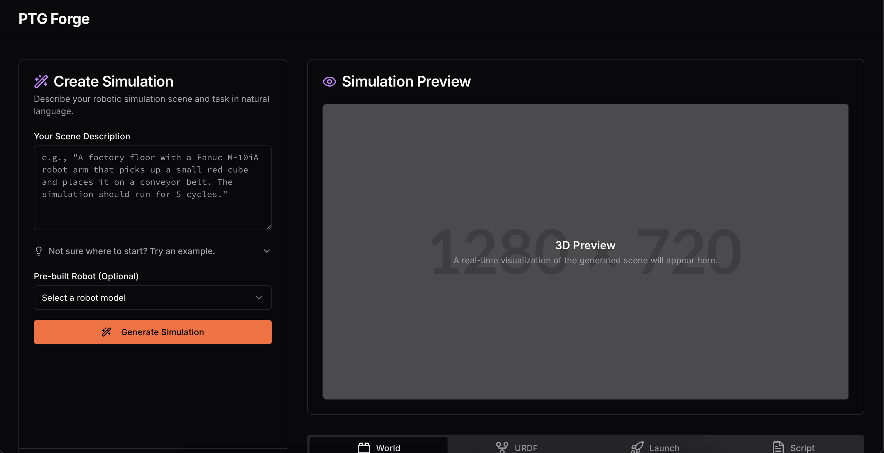 Prompt to Gazebo Sandbox